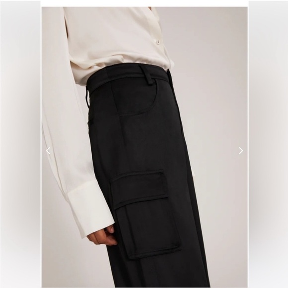 Favorite Daughter black satin cargo pant - Picture 4 of 16